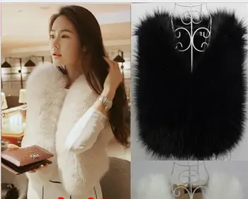 

Womens Short Section Faux Fox Fur V Neck Female Faux Fur Sleeveless Jackets Ladies Fur Waistcoats Xs/6Xl fFake Fur Vest J1668