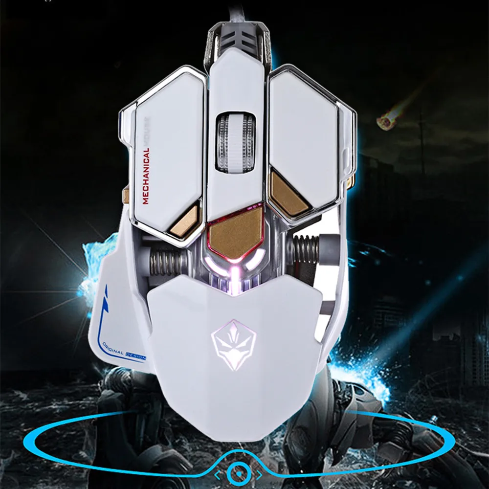 LUOM G10 4000 DPI 10 Buttons Optical Mechanical Ergonomic Mouse Gamer