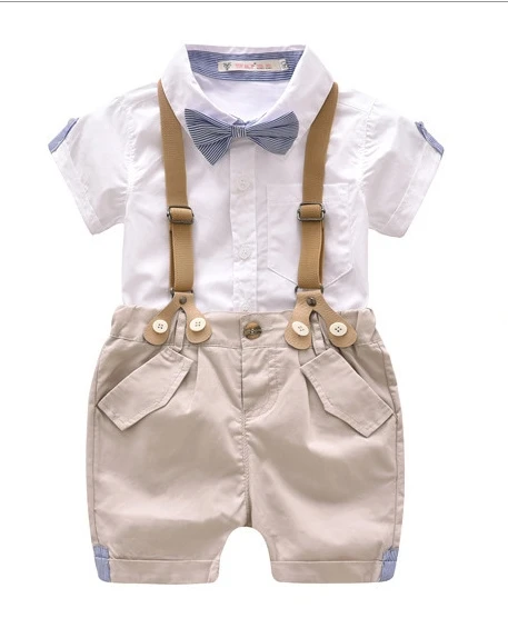 

Toddler Boys Clothing Set Summer Baby Suit Shorts Shirt 1 2 3 4 Year Children Kid Clothes Suits Formal Wedding Party Costume
