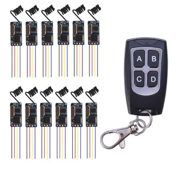 

Mini Wireless Remote Control Switch 3.7v 4.5v 5v 6v 9v 12v Micro Receiver Switch+ Transmitter DC3.5V-12V Wide Voltage