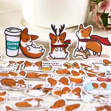 39pcs/set Creative Cute Self-made Corgi Dog Cute Dog Scrapbooking Decorative Stickers