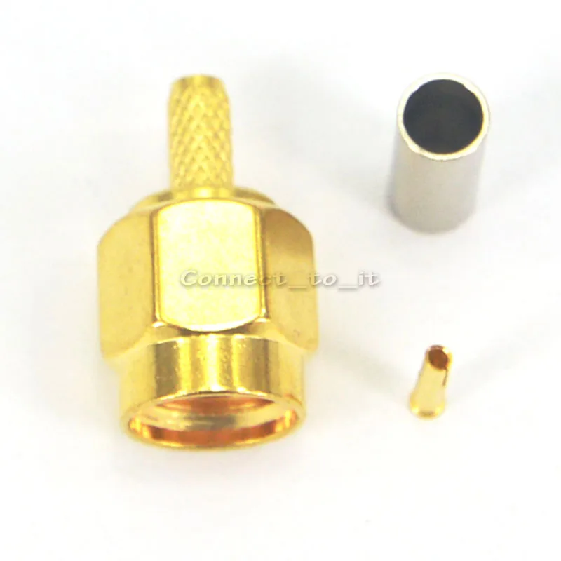 10 шт. RP SMA штекер Женский штырь коннектор обжим для кабеля RG174 RG316|connector 12v|connector
