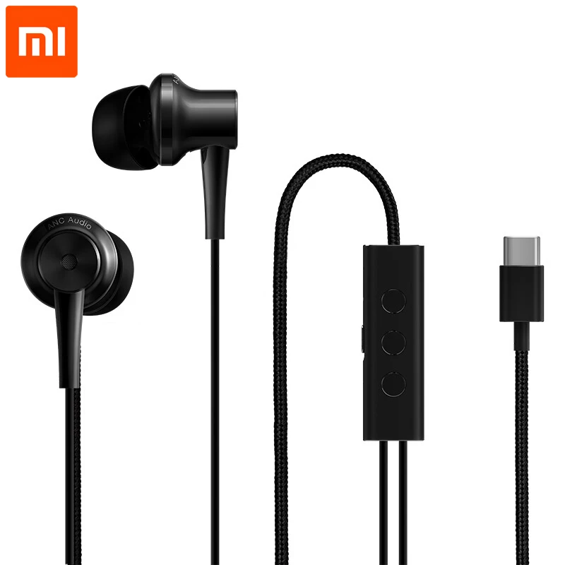 Новинка 2017 оригинальная гарнитура Xiaomi шумоподавление разъем USB Type C наушники