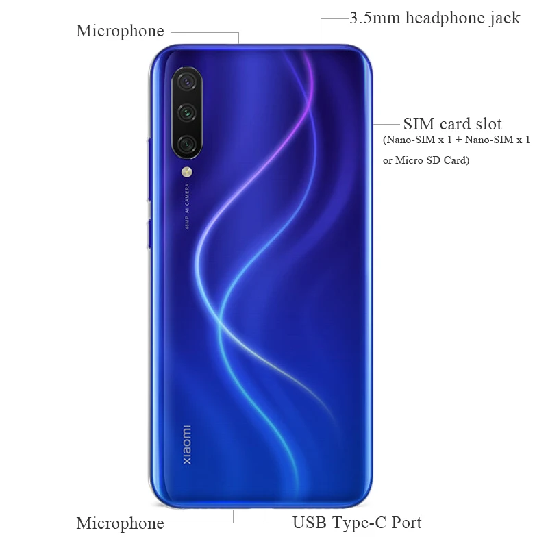 Xiaomi Mi CC9e 6GB 128GB Смартфон Snapdragon 665 Octa Core 6,08" 48MP Тройная камера 32MP фронтальная камера 4030mAh