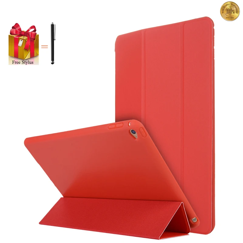 Case For iPad Air 2 Luxury Ultra Thin Flip PU Leather Case 3 Fold Smart