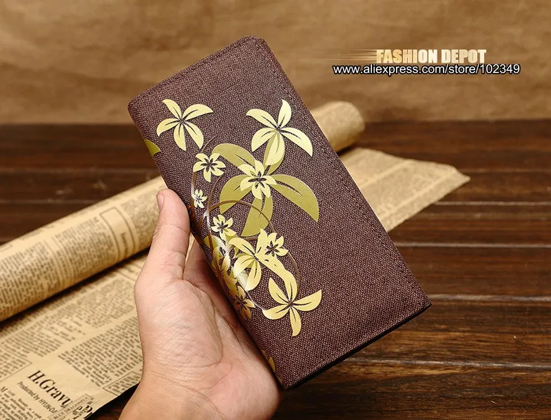 High Quality Canvas Purse Long style Large Capacity with Zipper  (12)