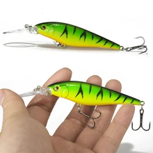 1PCS colorful Stripe pattern 11cm 10 5g Hard Bait Minnow streak Fishing lures Bass Fresh water