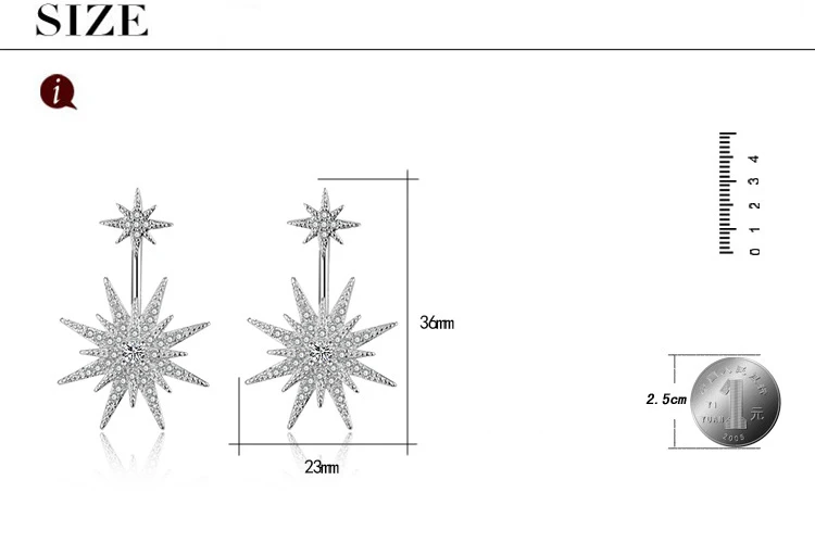Серебряные серьги в виде снежинок для женщин, стразы, серьги с камнями, Свадебный сверкающий циркон, серьги в виде снежинок