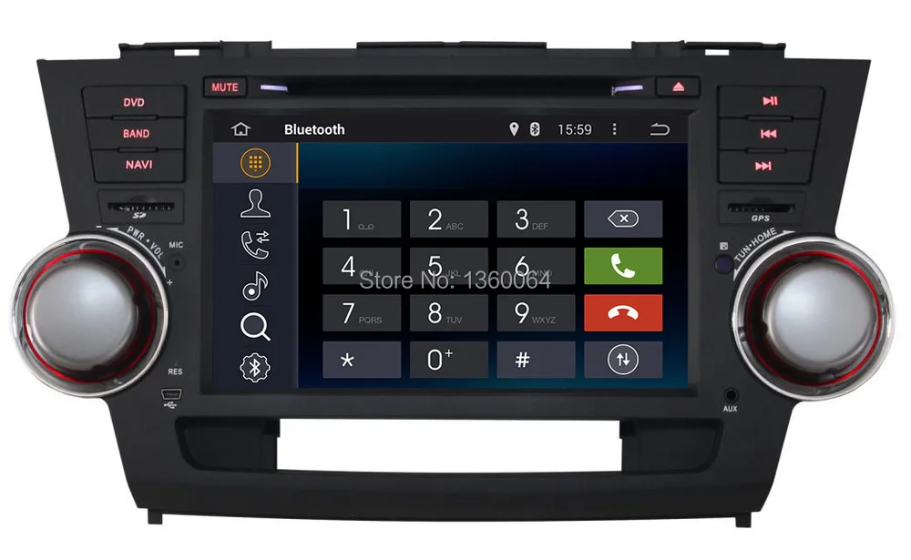 Clearance 1024*600 Quad Core Android 8.1 for TOYOTA HIGHLANDER 2008 2009 2010 2011 2012 2013 Car DVD GPS Navigation Radio Headunit Wifi 3G 11