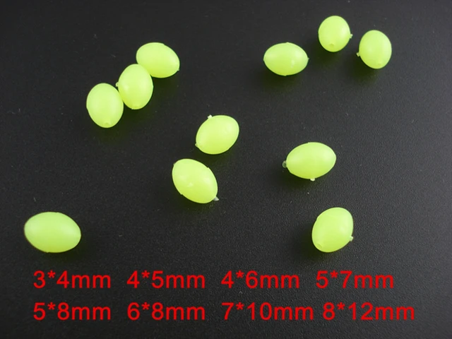 1000Pcs* YELLOW Color Fly Fishing Lure Olva Fishing Hard Plastic Beads Sea  Fishing Sabiki Snapper Rig DIY Terminal Accessories