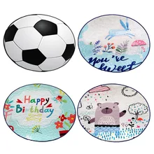 Мультяшные круглые коврики для пикника, ковры для игры, плотные коврики для спальни, дверные коврики для ванной, кухни, гостиной, Нескользящие коврики, украшение дома