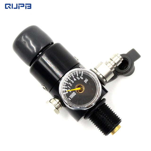 QUPB Paintball Tank Regulator 4500PSI 5/8 18UNF Black REG002in