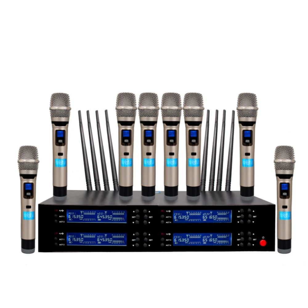 

Professional wireless microphone UHF eight channel microphone conference room / family KTV / karaoke OK wireless microphone