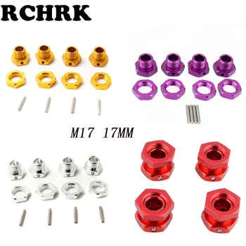 

8pcs M17 17mm Aluminum Wheel Hex Hubs Adapter Nut Pin Anti-Dust Cover For 1/8 RC Model Car HPI HSP Traxxas Losi Axial Kyosho