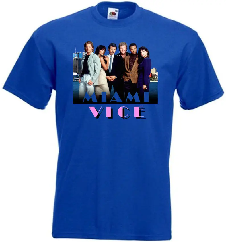 

Miami Vice V1 T Shirt Movie Poster All Colors All Sizes S-3XL Short Sleeve Mens Formal Shirts Print Tee Shirts