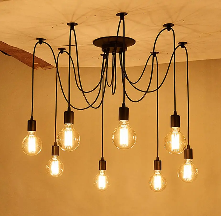 6Heads/8Heads DIY Pendant lights Modern Nordic Retro ...