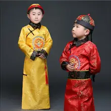 Hanfu платье Древний китайский традиционный костюм Для мужчин для детей мальчиков Hanfu Косплэй детская одежда династии Тан Дети танец