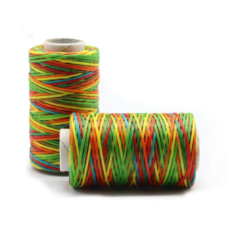 

1mm 50m/roll Waxed Thread Cotton Cord String Strap Hand Stitching Thread for Leather Handicraft Tool Material Accessories