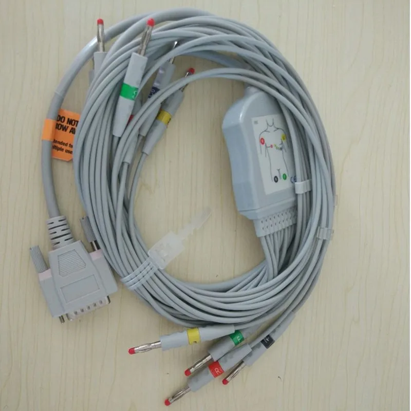 Free Shipping Factory Made Compatible Nihon Kohden ECG/EKG Cable ECG-1250,ECG-1350, ECG-9101/9130/9132/9620 Banana 4.0 end IEC Free Shipping Factory Made Compatible Nihon Kohden ECG/EKG Cable ECG-1250,ECG-1350, ECG-9101/9130/9132/9620 Banana 4.0 end IEC