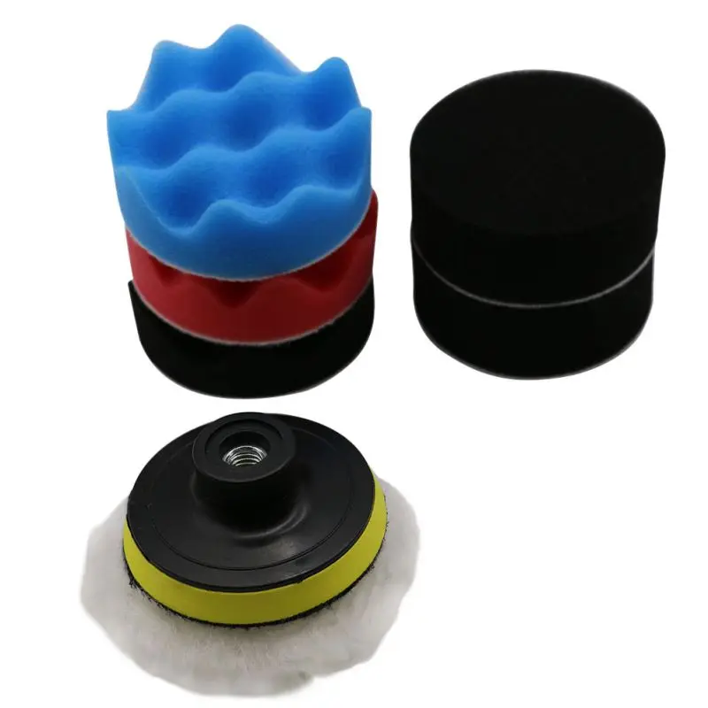 

7pcs 8CM Car Polishing Buffing Pad Set Car Removes Scratches for Auto Car Polishing Wheel Kit Buffer With Drill Adapter