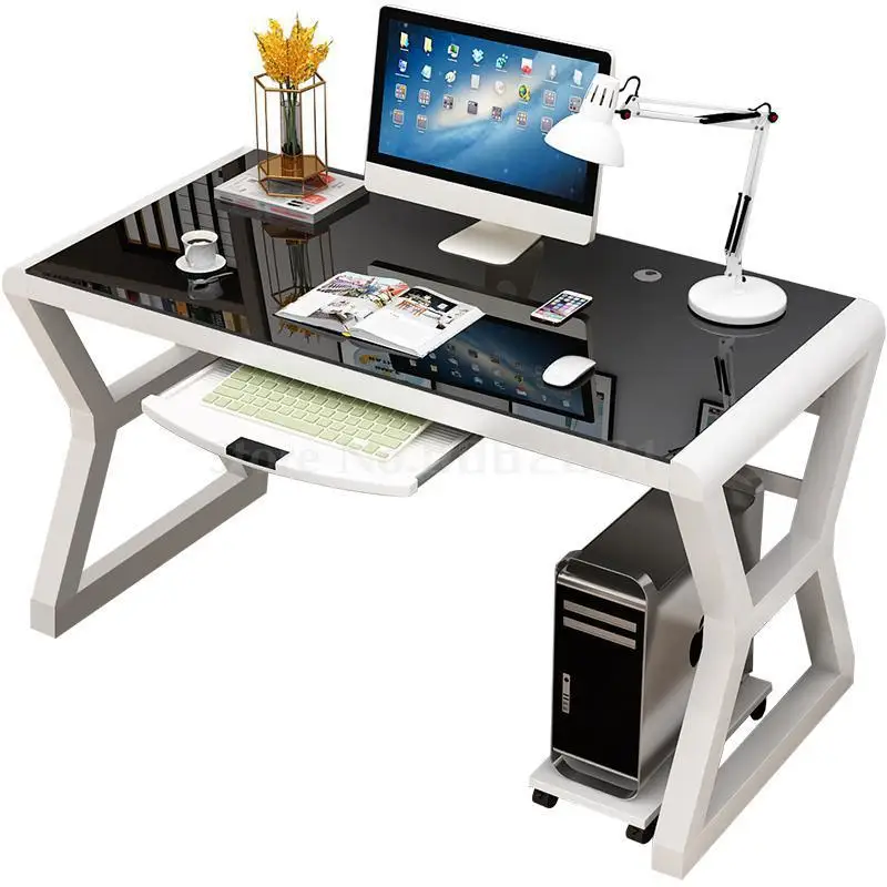 

Computerized Desk Household Simple Modern Economy Computerized Desk, Toughened Glass Desk, Learning Table