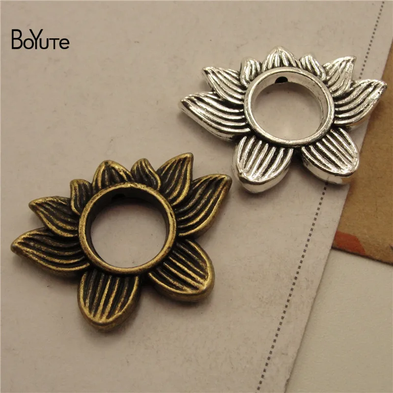 BoYuTe Wholesale Zinc Alloy Antique Bronze Silver Lotus Beads Jewelry Making DIY Hand Made Accessories (4)