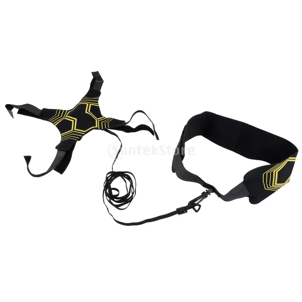 Kids/Adults Football Kick Trainer Skill Soccer Training Equipment with Adjustable Waist Belt