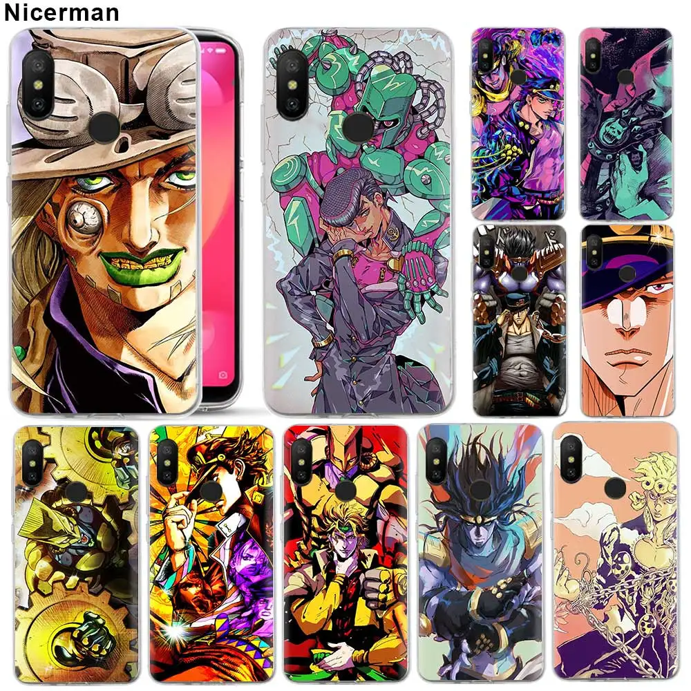 

Soft Silicone Case for Xiaomi Mi A1 A2 Lite 6X 5X Redmi Note 6 7 Pocophone F1 Coque JoJo's Bizarre Adventure JoJo TPU Clear Cove