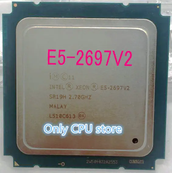 Процессор Intel Xeon E5 2697 V2 б/у E5-2697V2 12-ядерный 2 7 ГГц 30 МБ FCLGA-2011 22 нм 130 Вт ЦПУ E5-2697 |