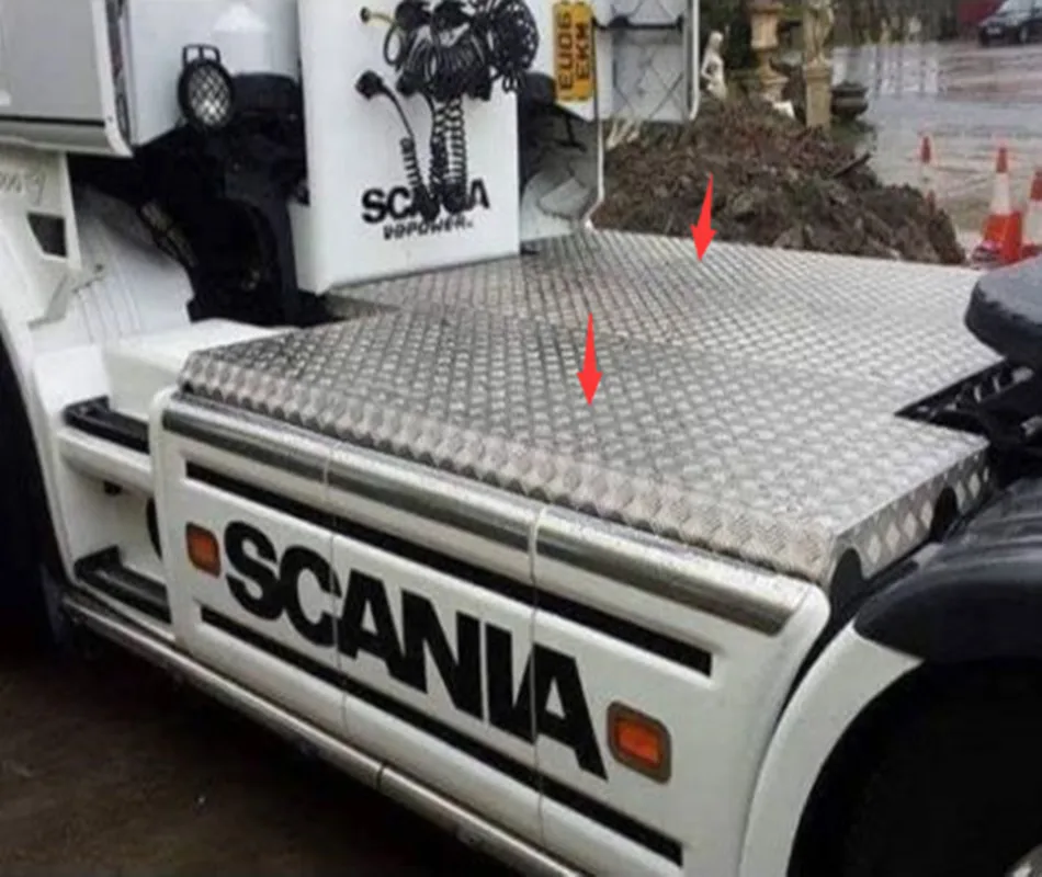 RC грузовик прицепа автобуса scania декоративные Нескользящая пластина из нержавеющей стали костюм для tamiya по супер скидке 1/14th Масштаб rc scania r470 56318 тракторный прицеп