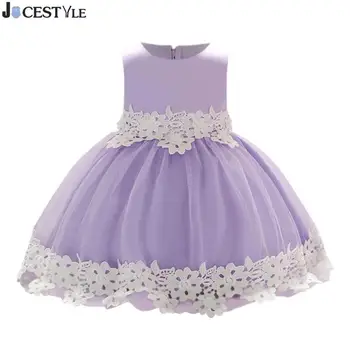 

Children's Girls Ball Gown Lace Petal SleevelessBbaby Dress Cute Flowers Princess Evening Dress Formal Clothing for 0-2T