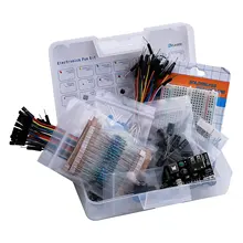 Electronic Fun Kit Bundle with Breadboard Cable Resistor, Capacitor, LED, Potentiometer 235 Items for arduino