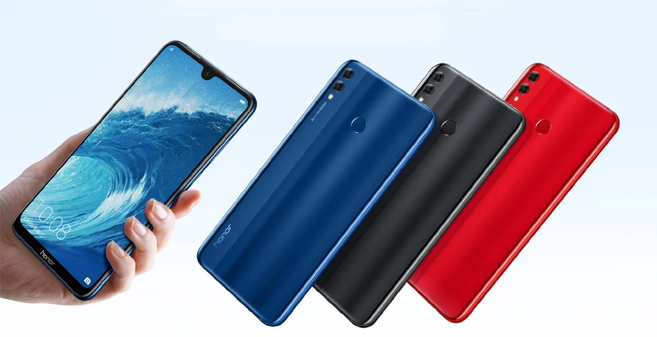 Stock! Honor 8X Max 7.12 inch Mobile Phone 4G LTE 7.12" FHD 2244X1080 6GB RAM 128GB ROM Octa Core Fingerprint ID 4900mAh