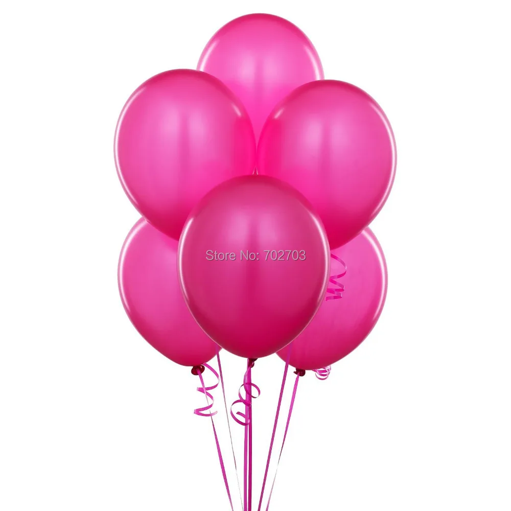 

100pcs/lot hot pink pearl latex Balloons hen Party Decoration balloon
