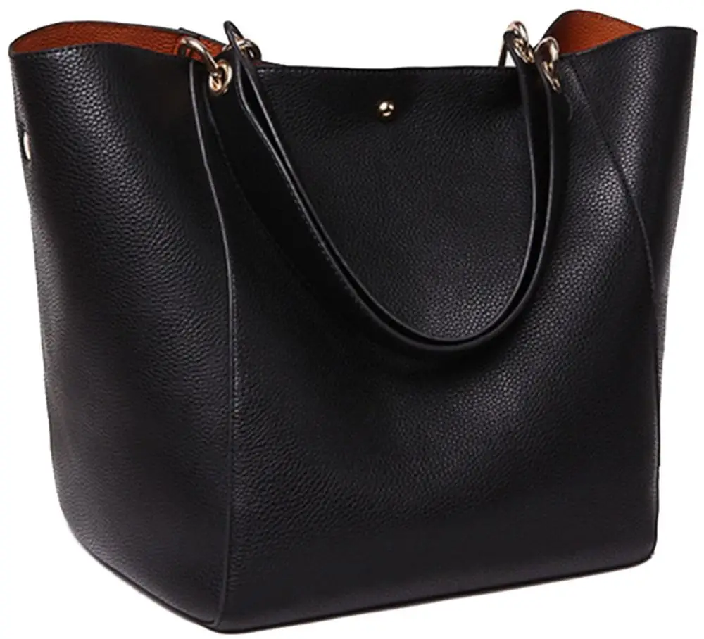 Классические рабочие сумки-шопперы для женщин, кожаные сумочки и сумочки, женские водонепроницаемые сумки через плечо, сумка для путешествий черного цвета