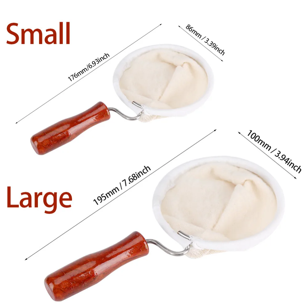 Многоразовый фильтр для кофе мешок фланелевая ткань ручной работы фильтр для кофе с деревянной ручкой пакеты фильтров горшок сетка корзина инструменты