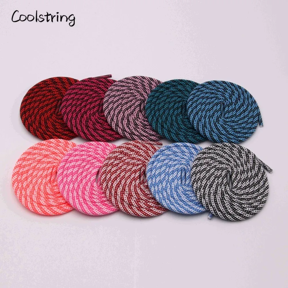 Coolstring 0.5cm Round Cord Twill Checkered Laces Polyester Rope Laces Unisex Women Men Sneaker Shoestring For Shoes Clothing