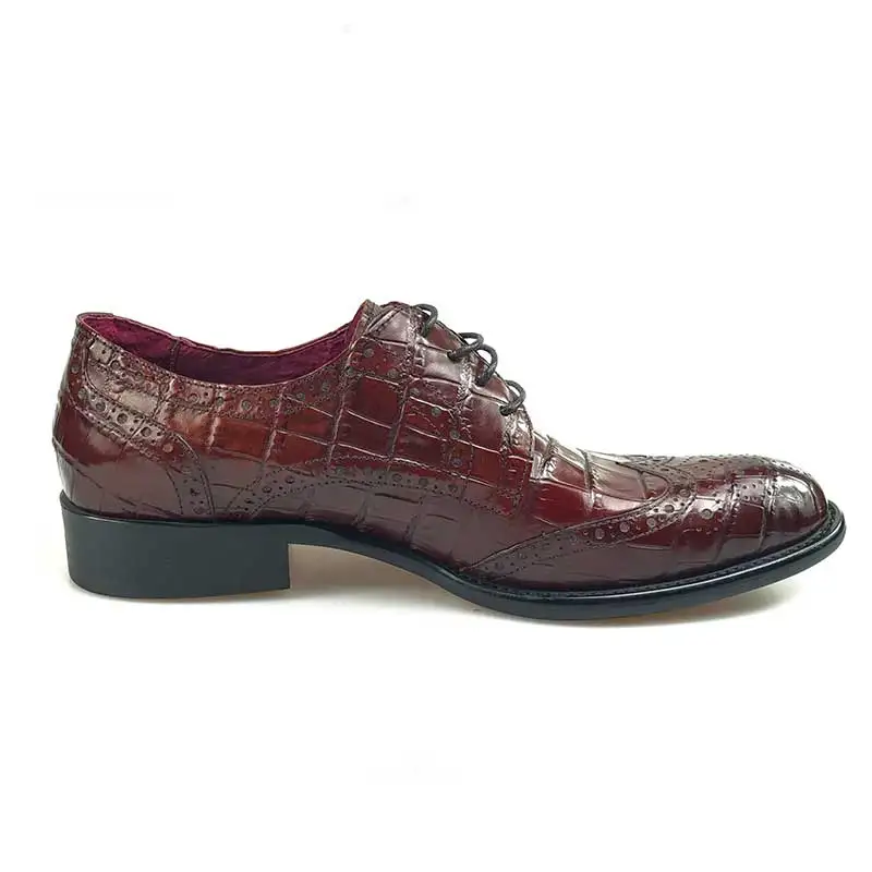 Business Herren Leder Kappe Für Brown Männer Kleid Aus Komfortable Grimentin Braun Echtem Stil Krokodil Büro Luxus Runde Schuhe xwFqn8ZPAO