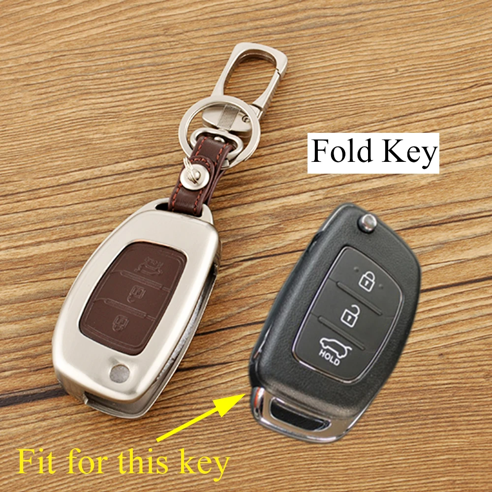 

Key Case Holder Bag Box Fob Shell Cover Chain King 3 Button Parts Trim Fit For Hyundai ix35 ix45 i40 ix25 Mistra Verna Accessory