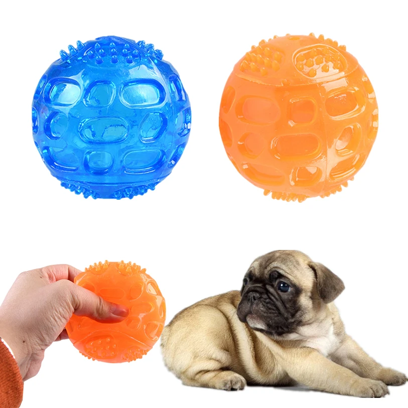 Dog Toys For Small Large Dogs Cats 1 PC Pet Squeak Toys TPE Ball Puppy