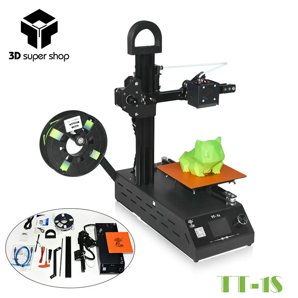 

3d Color Printer Mini tt-1s 3d printer Full Assembled DIY kit +Filaments + Heating bed Sale Gift For Kids