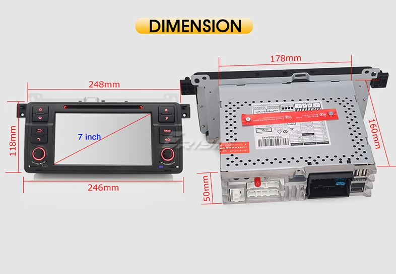 Discount Erisin ES7162B 1 Din 7 inch Car DVD Player DAB+ 3G Radio FM Canbus GPS Navigator for BMW E46 M3 22