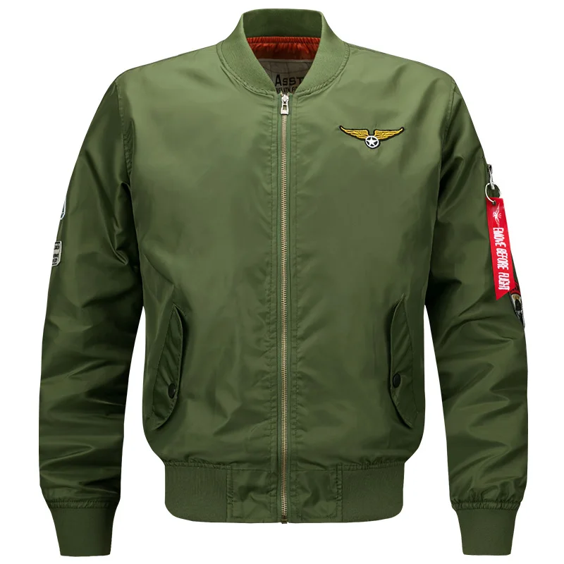 ASSTSERIES весенняя куртка-пилот, мужская куртка-бомбер с нашивками, мужская куртка-бомбер для полета, куртка-пилот, мужская куртка-бомбер