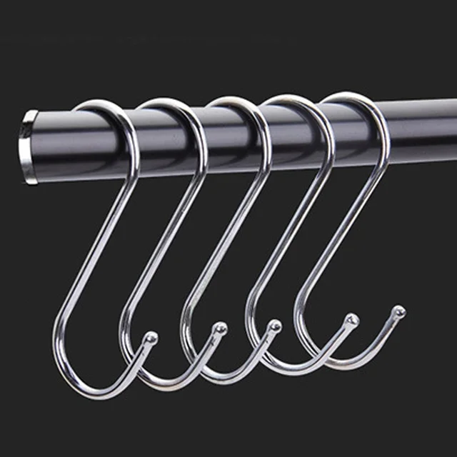 5 Pcs S Shape Hook Rails Kitchen Bathroom Plant Pot Hanging 5 Pcs S Shape Hook Rails Kitchen Bathroom Plant Pot Hanging Home