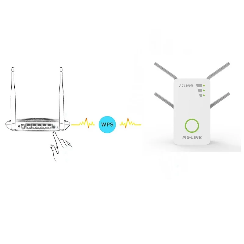 300/1200 Мбит/с двухдиапазонный 2,4/5G 4-антенны Wi-Fi расширитель диапазона Wi-Fi ретранслятор Беспроводной Wi-Fi маршрутизатор домашней сети по поставке товаров для дома