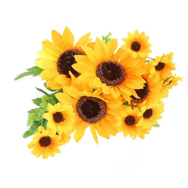 girasol de seda artificial simulación cabeza flor hermosa con las