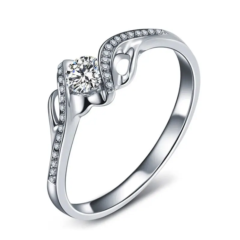 

Medboo White Gold Diamond Engagement Ring for Women Anniversary Silver Sterling Lord of the Rings Diamond Painting Certificate