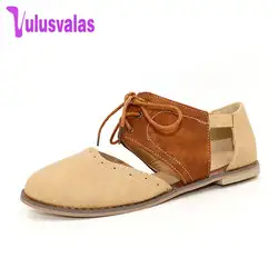 Vulusvalas сандалии Для женщин обувь на плоской подошве Женские сандалии Sandale Femme Feminina zapatos mujer женские сандалии Размеры 34–43 PA00470