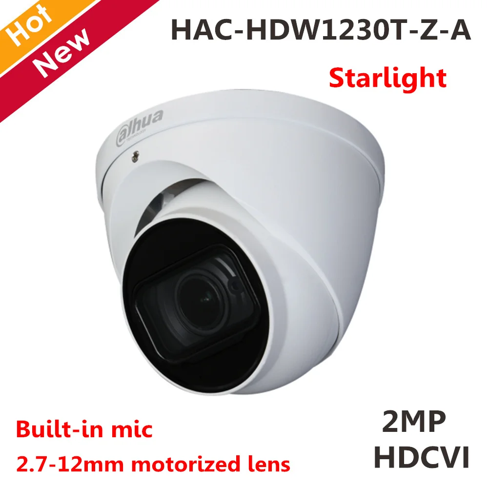 2MP Starlight камера HDCVI 2,7-12 мм Моторизованный объектив Встроенный микрофон Smart IR 60 м CCTV коаксиальный камера наблюдения для безопасности для системы видеонаблюдения