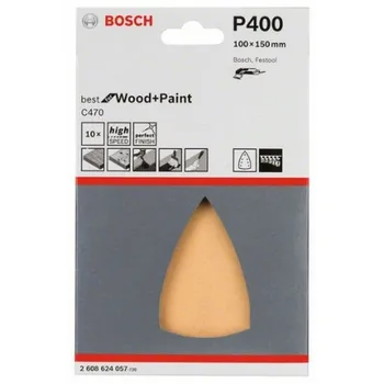 

BOSCH 2608624057 Lija Delta C470 100x150mm 7 P G400 x10